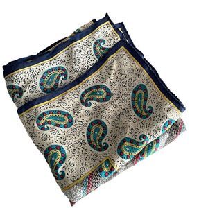Oscar De La Renta Vintage 100% Silk Square Pocket Scarf, Wildrag 30”x30”